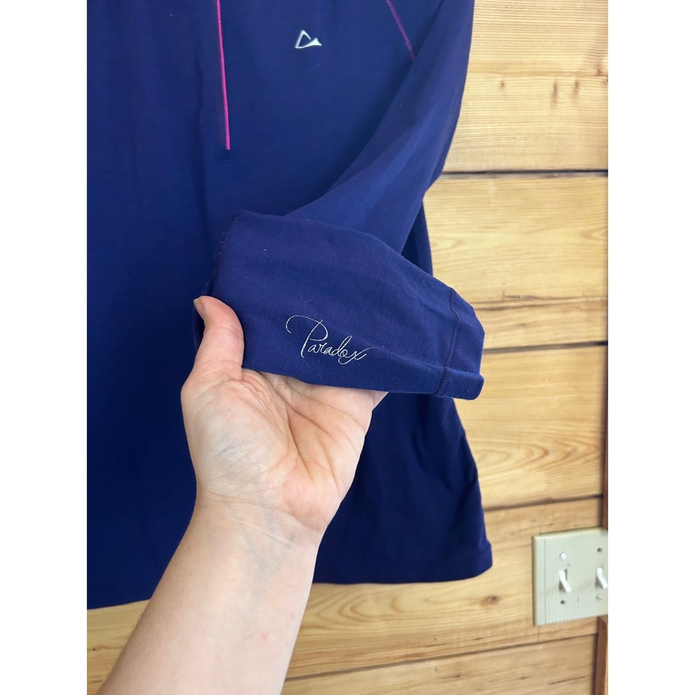 Paradox Merino Blend Purple 1/4 Zip Base Layer Top Womens‎ Small S/P Mock Neck - Picture 4 of 8